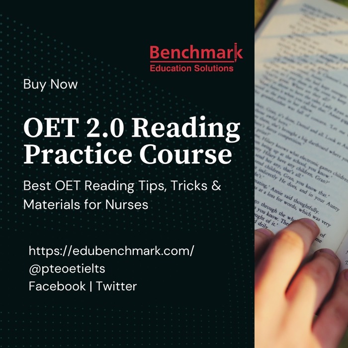 OET Self Study Reading Test Material for Nurses | edubenchmark | Commaful