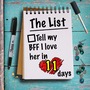The List: 
11 days until I tell my BFF I love her romance stories