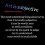 Art is subjective love stories